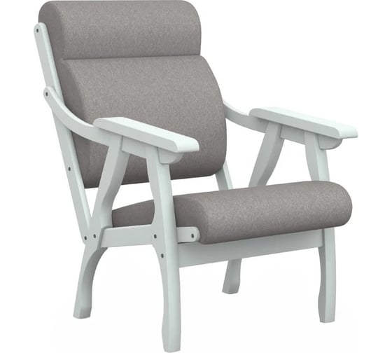 Изображение товара Кресло Мебелик Вега 10 ткань серый, каркас снег П0006102 7985