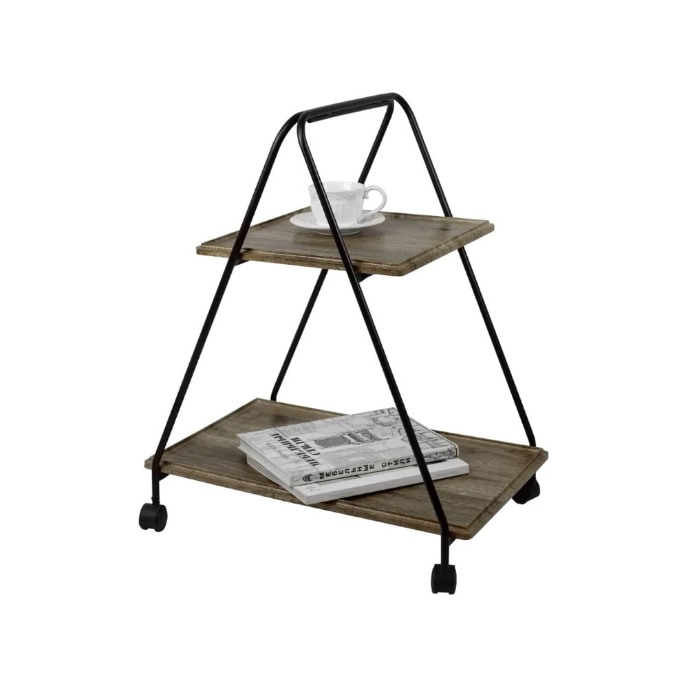 Изображение товара Сервировочный стол Мебелик Милн черный дуб крымский состаренный стиль лофт