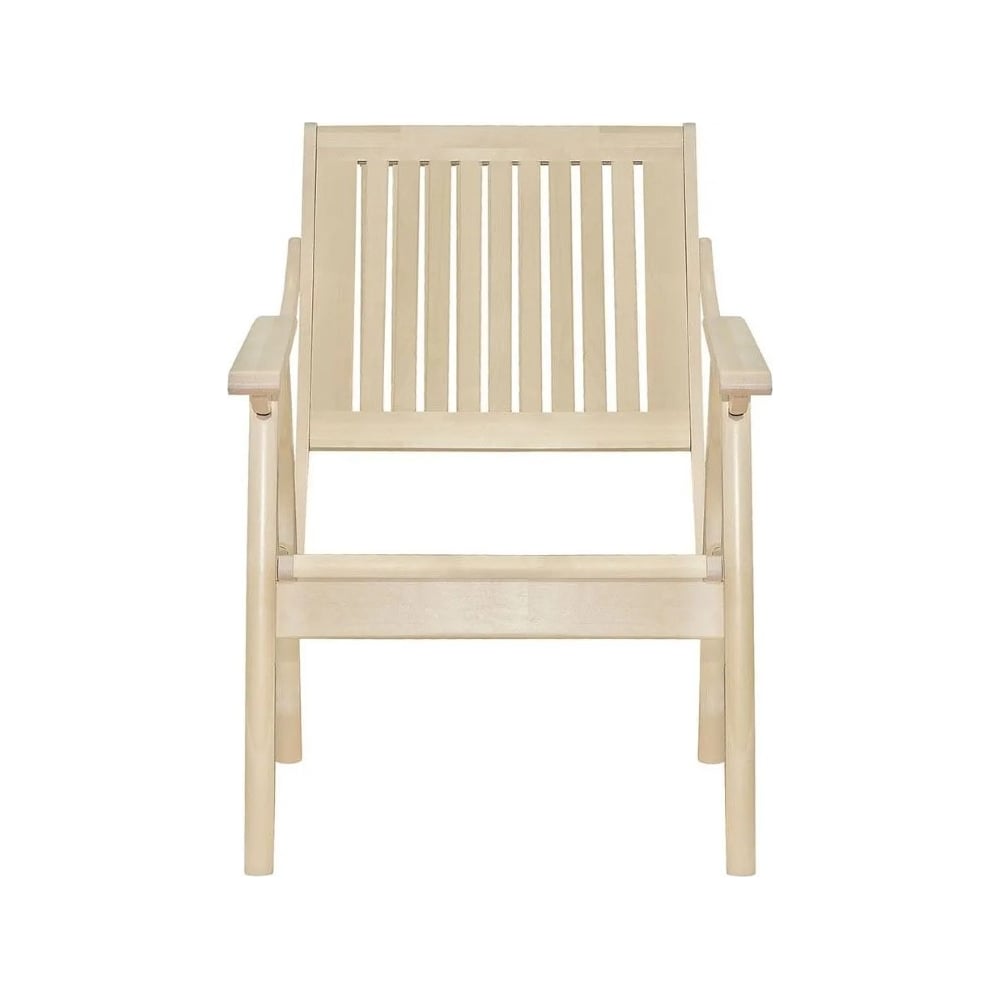 Изображение товара Кресло Мебелик Массив решетка бежевое из березы с подлокотниками