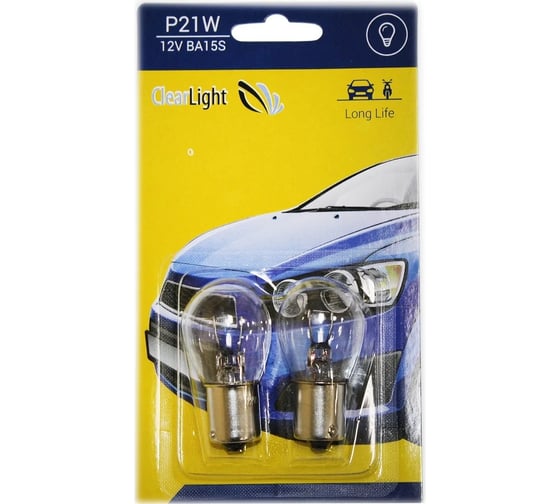Изображение товара Лампа Clearlight p21w 12v, ba15s, блистер 2 шт CL-P21W-12V 2B