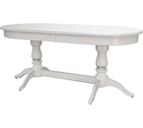 Изображение товара Обеденный стол Мебелик Тарун 3 раздвижной белый/серебро 150/20084 П0006380 8259