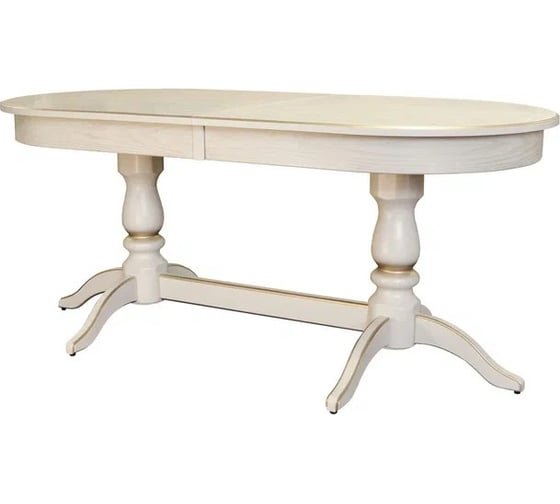 Изображение товара Обеденный стол Мебелик Тарун 3 раздвижной слоновая кость/золото 150/20084 П0006382 8261