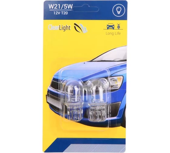Изображение товара Лампа Clearlight w21/5w 12v, блистер 2 шт CL-W21/5W-12V 2B