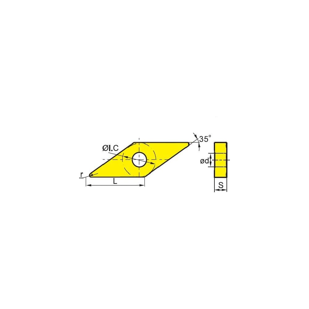 Изображение товара Пластина VNMG160404-adf YB9320 10 шт ZCC-CT для токарных операций