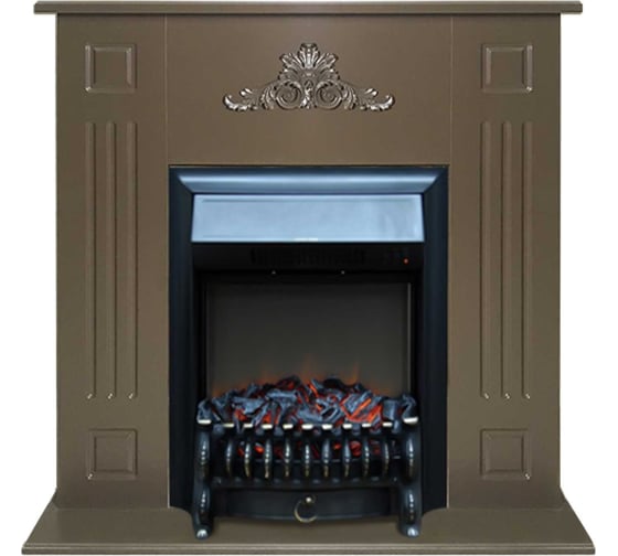 Изображение товара Каминокомплект InterFlame Лотос Фобос BL Fobos BL темный дуб