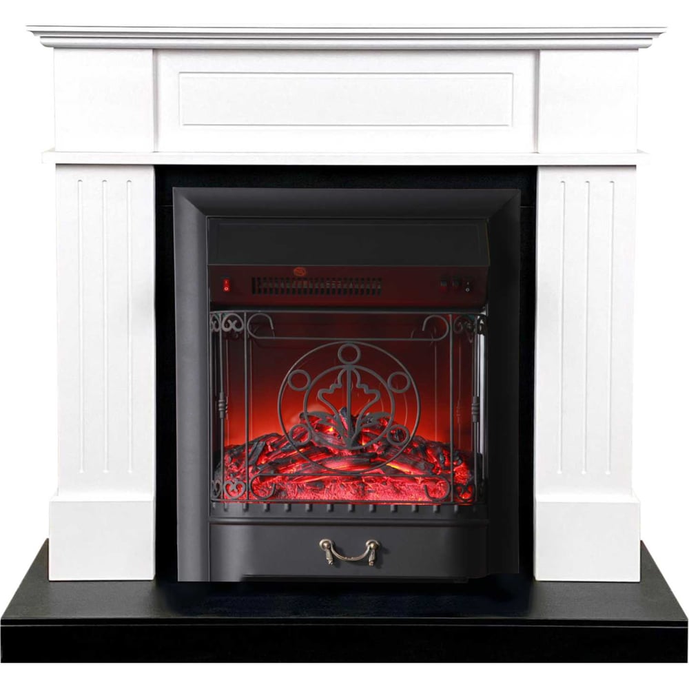 Изображение товара Каминокомплект InterFlame Найтон с эффектом живого огня классика 20 м² белый