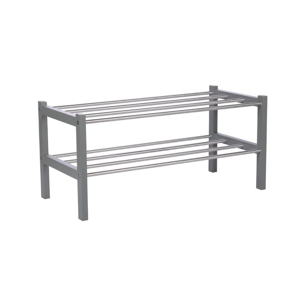 Изображение товара Обувница Мебелик Атлас серый - стильная и практичная этажерка для обуви