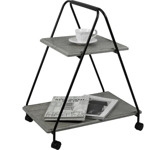 Изображение товара Сервировочный стол Мебелик Милн черный/серый шпат П0006818 8693