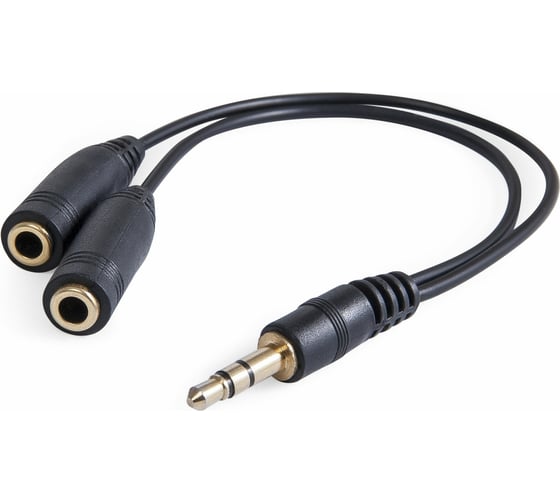 Изображение товара Разветвитель для наушников Defender Audio Jack для 2 наушников, 0,15 м 63001