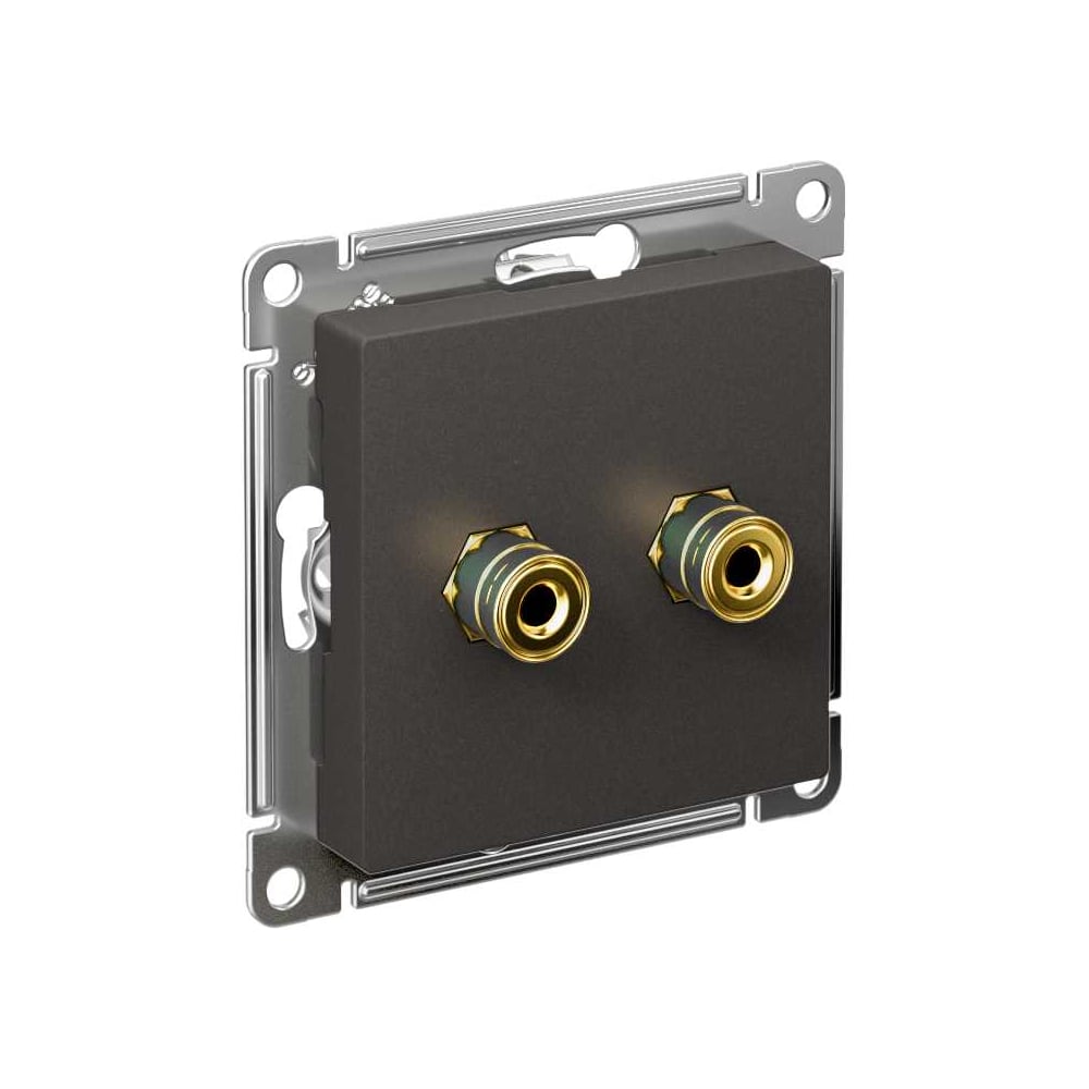 Изображение товара Двойная аудиорозетка Systeme Electric Atlasdesign базальт ATN001487