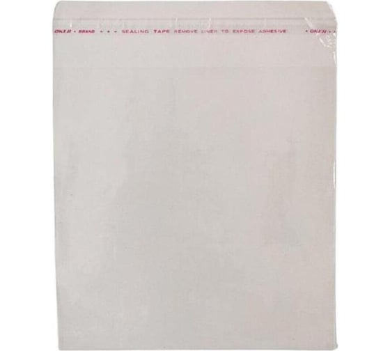 Изображение товара Пакет ООО Комус пп, 10x10+4 см, с клеевым клапаном, 20 мкм, 100 шт. 1317420