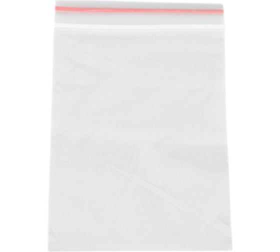 Изображение товара Пакет ООО Комус с замком zip lock, 8x12 см, 40 мкм, 100 шт. 621252