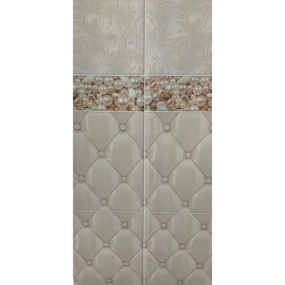 Изображение товара Панель КронаПласт пвх unique офелия фон 2700 мм бежевый серый стеновая отделка