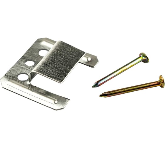 Изображение товара Кляймер для вагонки Левша 6 мм, с гвоздем, 80 шт. У6-3006.Ц