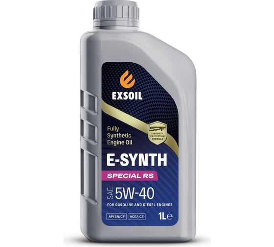 Изображение товара Моторное масло EXSOIL E-SYNTH Special RS SAE 5W-40 1 л 8343-0010