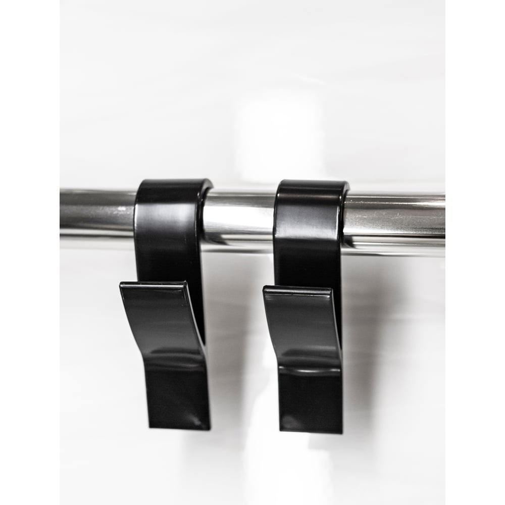 Изображение товара Комплект крючков Bath Plus пластик 2 шт черные КП001 для ванной и дома