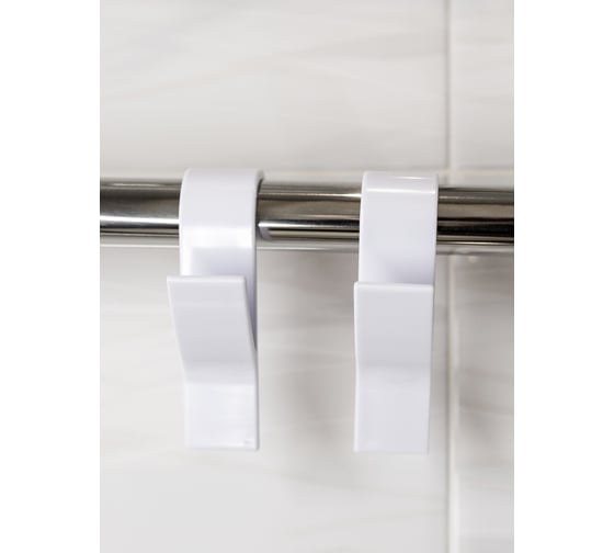 Изображение товара Комплект крючков Bath Plus пластик 2 шт., белые КП002