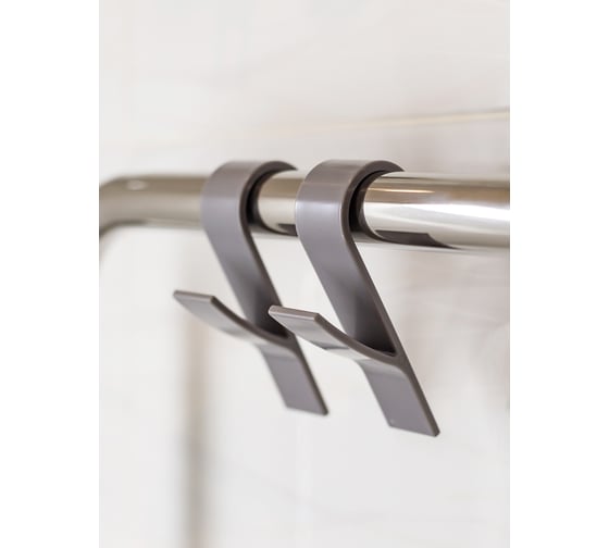 Изображение товара Комплект крючков Bath Plus пластик 2 шт., серые КП005