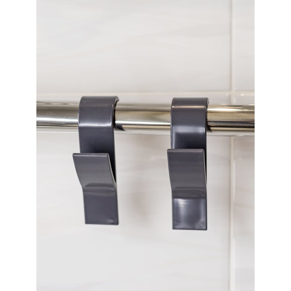 Изображение товара Комплект крючков Bath Plus из ABS-пластика серого цвета 2 шт.