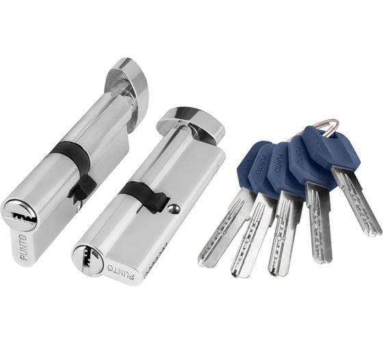 Изображение товара Цилиндровый механизм с вертушкой PUNTO Z402/100 mm 40+10+50 CP хром 5 кл. 36185