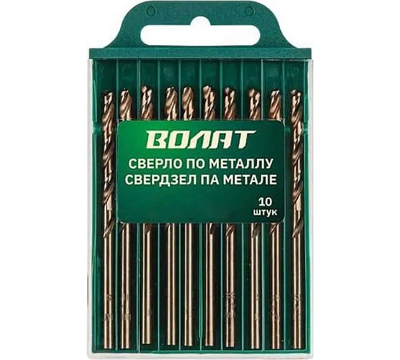Изображение товара Сверло по металлу 6.0x57x93 мм, HSS, ц/х, 10 шт ВОЛАТ 85060-093