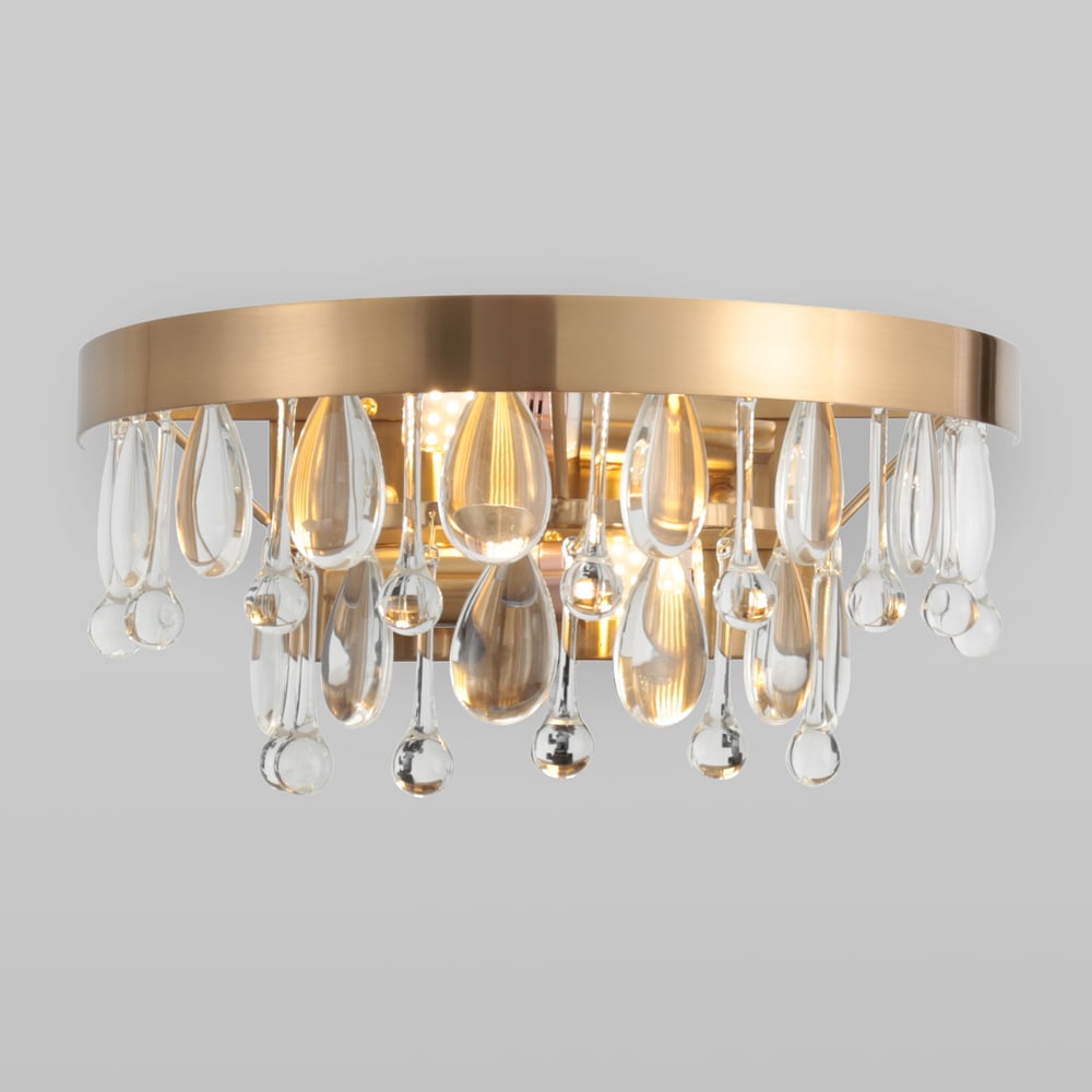 Изображение товара Бра Eurosvet с хрусталем 60165/2 латунь классика 2 лампы E14