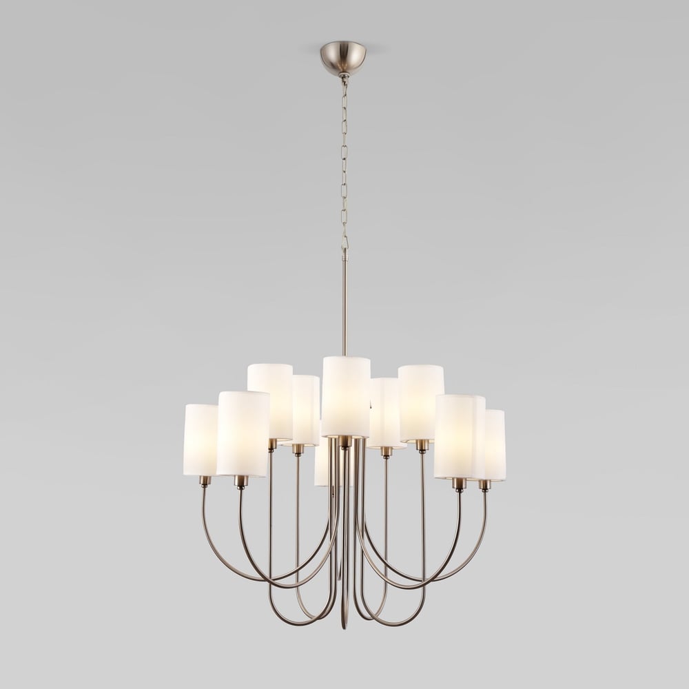 Изображение товара Подвесная люстра Eurosvet 60164/10 с тканевыми абажурами в классическом стиле