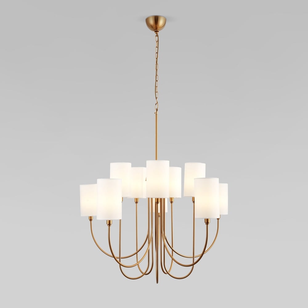 Изображение товара Подвесная люстра Eurosvet 60164/10 классика с тканевыми абажурами