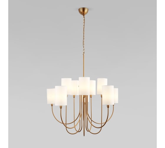 Изображение товара Подвесная люстра Eurosvet с тканевыми абажурами 60164/10 латунь a065749
