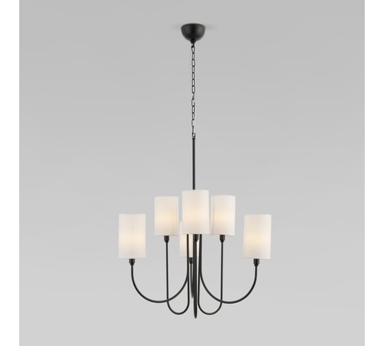 Изображение товара Подвесная люстра Eurosvet с тканевыми абажурами 60164/6 черный a065746