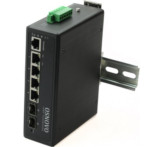 Изображение товара Промышленный управляемый (L2+) PoE коммутатор OSNOVO SW-80402/IL Gigabit Ethernet на 6 портов sct1355