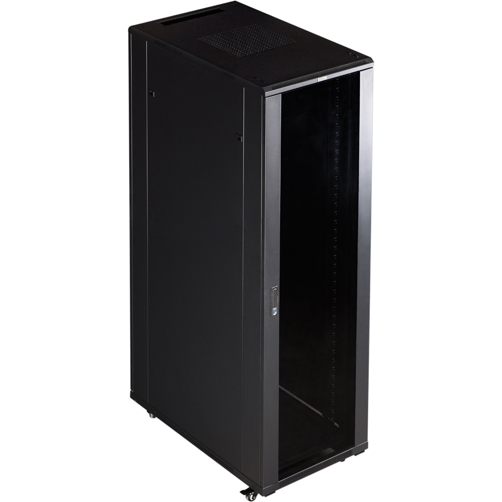 Шкаф twt 19 business 42u 800x1000 черный, передняя дверь стекло cbb-42u-8x10-g1