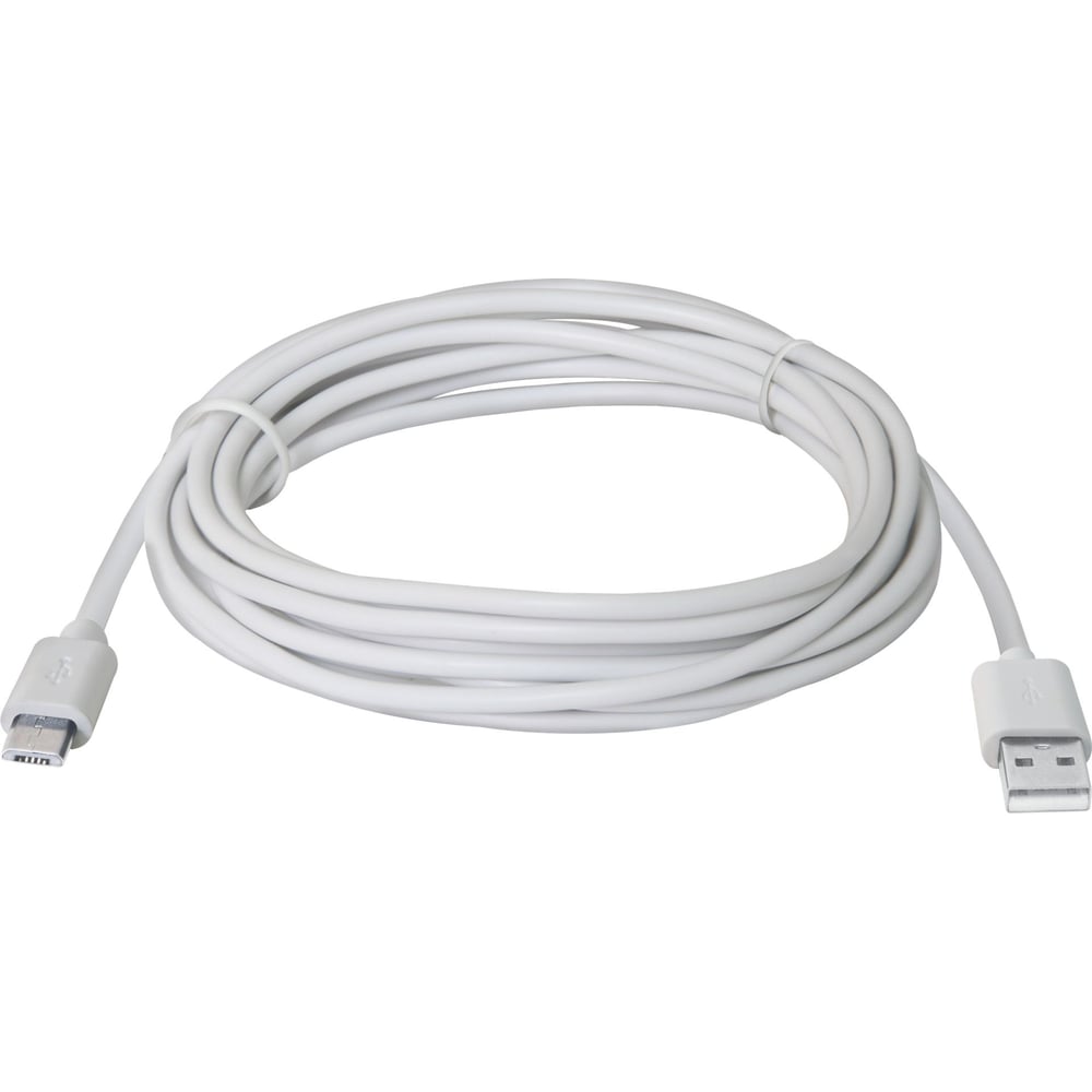 фото Usb кабель defender usb08-10bh usb2.0 белый, am-microbm, 3м 87468