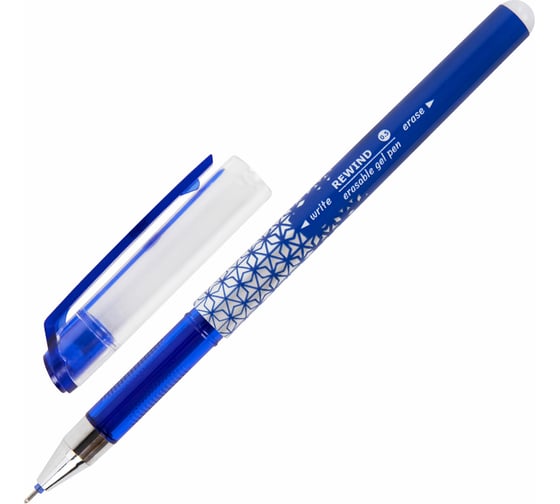 Изображение товара Стираемая гелевая ручка + 9 стержней в пластиковой тубе BRAUBERG синяя, игольчатый наконечник 0.5 мм, линия 0.35 мм 144093