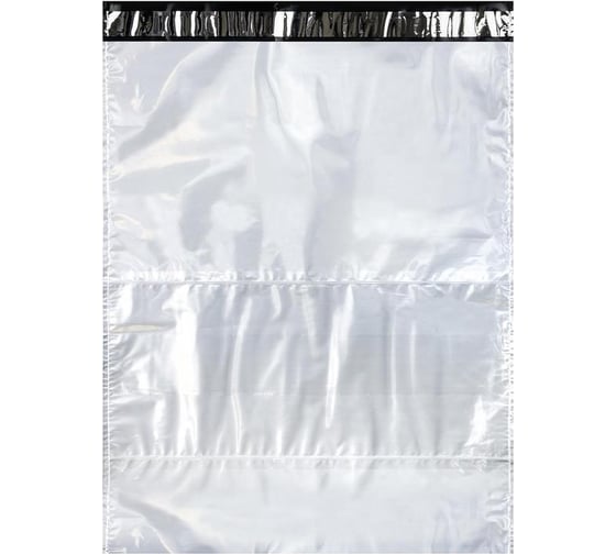 Изображение товара Курьер-пакет ООО Комус стандарт, без печати, с карманом, 400x500+40 мм, 50 мкм, 100 шт. 1625788