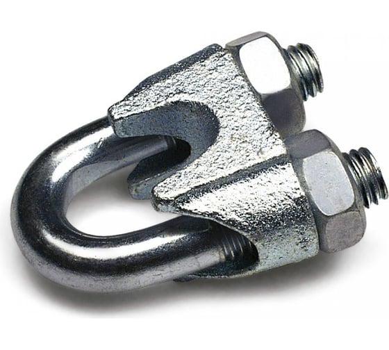 Изображение товара Зажим троса Промрукав одинарный, D5 мм, тип слоник, DIN 741, 100 шт. PR08.3893