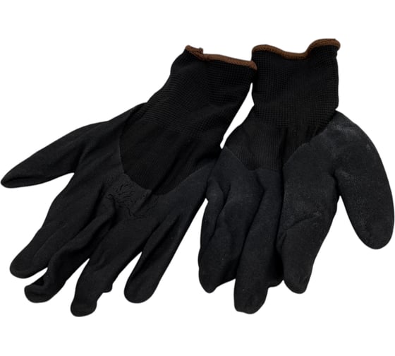 Изображение товара Защитные зимние перчатки DINFIX нейлоновые, с вспененным латексным покрытием, черные 00-0004220