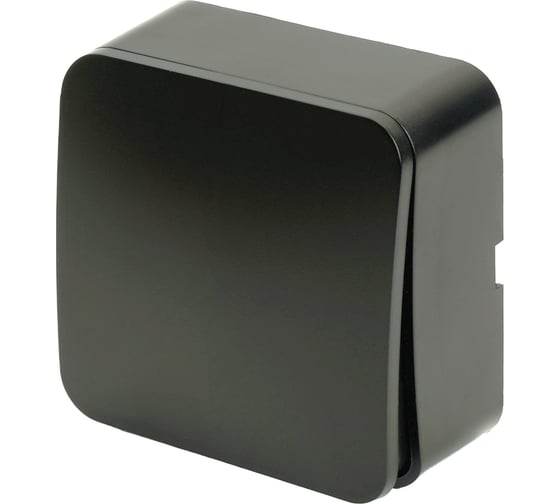 Изображение товара 1-клавишный выключатель STEKKER открытой установки, 250в, 10а, ip20, серия софия, черный матовый, msw10-10-05 49471