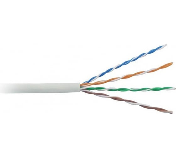 Изображение товара Кабель TWT UTP, 4 пары, категория 5e, LSZH, белый, 305м в катушке 5EUTP-LSZH