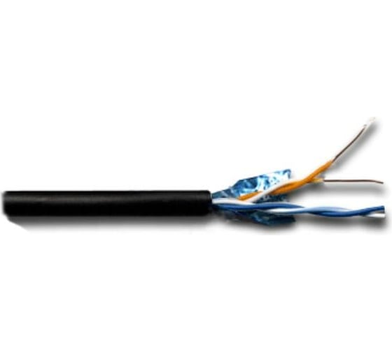 Изображение товара Кабель TWT FTP, 2 пары, категория 5е, внешний, черный, 305м в катушке, 5EFTP2-OUT