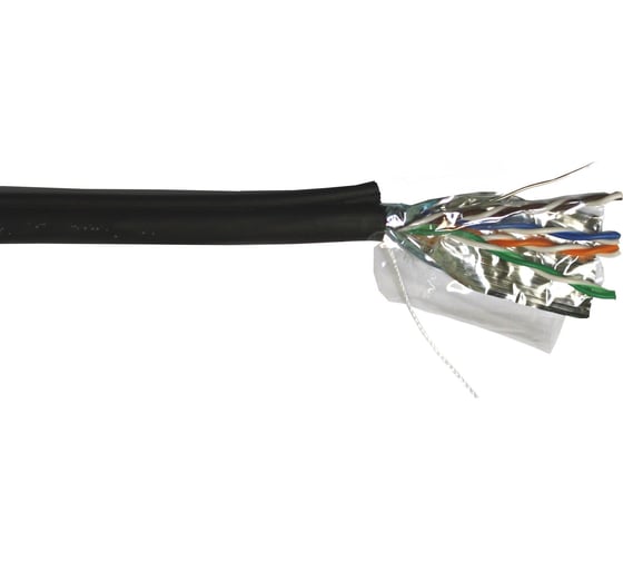 Изображение товара Кабель TWT FTP, 4 пары, категория 5e, внешний, черный, 305м в катушке, 5EFTP-OUT