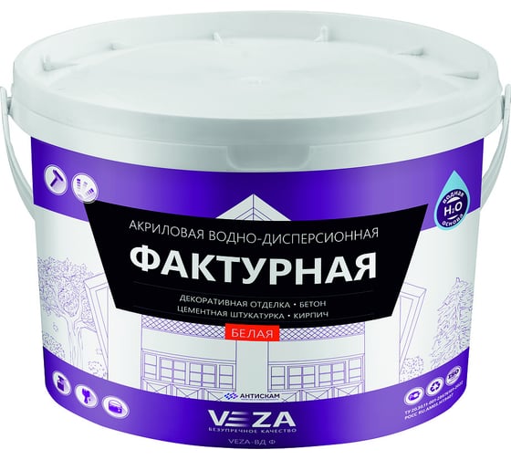 Изображение товара Фактурная акриловая водно-дисперсионная краска Veza 050ВДФ