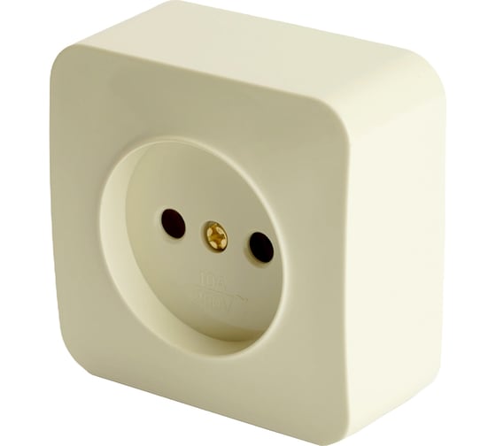 Изображение товара 1-местная розетка STEKKER б/з открытой установки 250в, 10а, ip20, серия софия, слоновая кость, mst10-11-04, 49484
