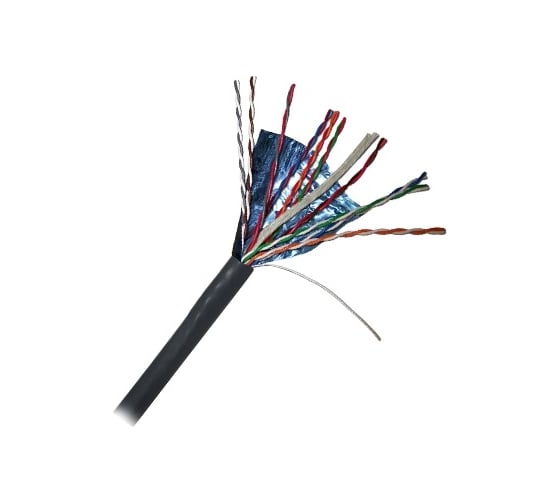 Изображение товара Кабель TWT FTP, 10 пар, категория 5e, внешний, черный, 305м в катушке, 5EFTP10-OUT