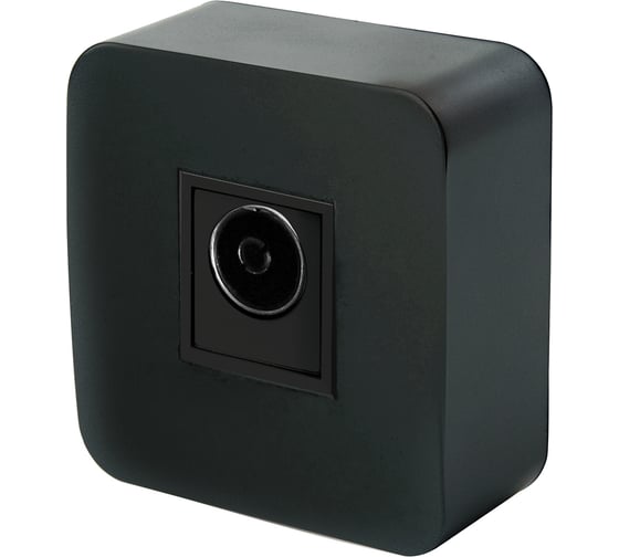 Изображение товара TV розетка STEKKER открытой установки 1-местная 75 ом, 5-862мгц, серия софия, черный, mst00-10-02, 49311