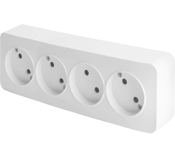 Изображение товара 4-местная розетка STEKKER б/з открытой установки 250в, 10а, ip20, серия софия, белый, mst10-14-01, 49307
