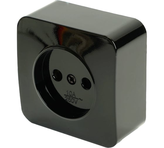 Изображение товара 1-местная розетка STEKKER б/з открытой установки 250в, 10а, ip20, серия софия, черный, mst10-11-02, 49313