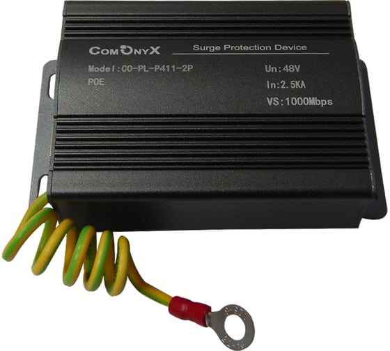 Изображение товара Грозозащита витой пары ComOnyx rj45 с poe, на два порта, co-pl-p411-2p, 100-054