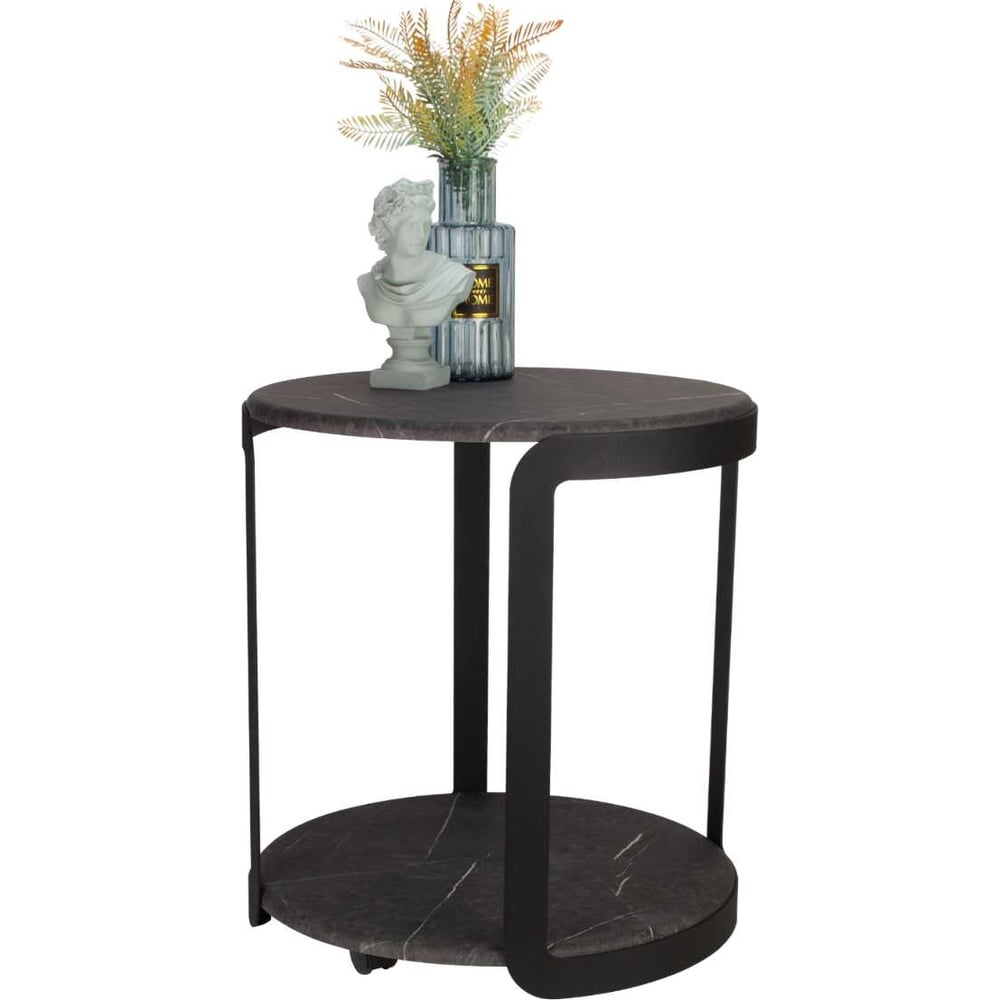 Изображение товара Круглый журнальный столик на колесиках в стиле лофт Callisto mobili М020.0А59