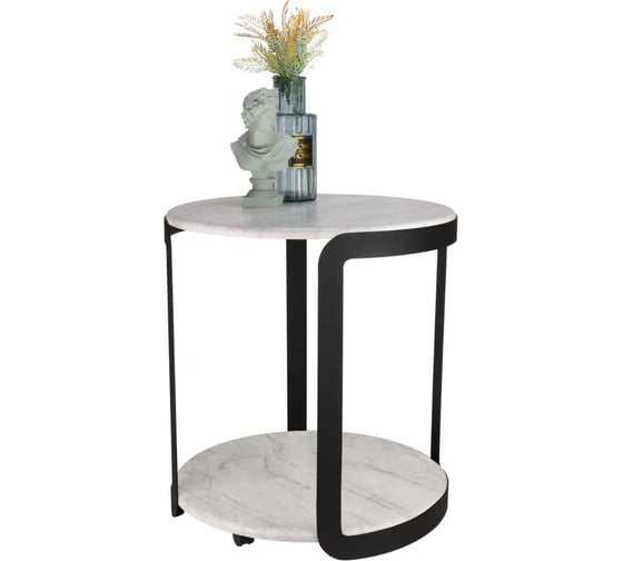 Изображение товара Круглый журнальный столик на колесиках в стиле лофт Callisto mobili М020.0А70